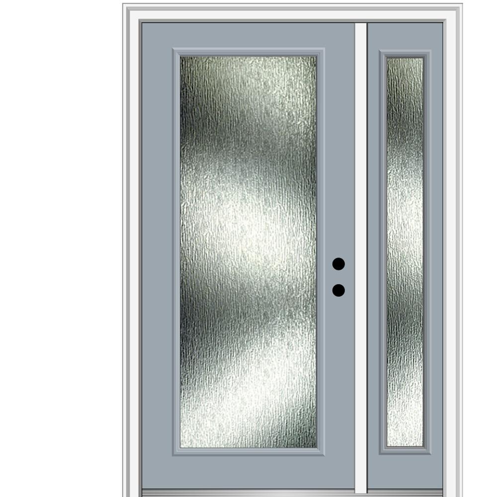 MMI Door Rain Glass 51 in. x 81.75 in. Left-Hand Full Lite Painted ...