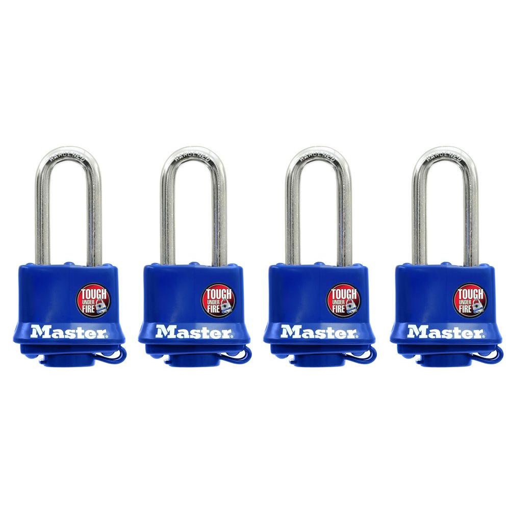 Master Lock 19/16 in. Weather Resistant Laminated Steel Padlock with 2