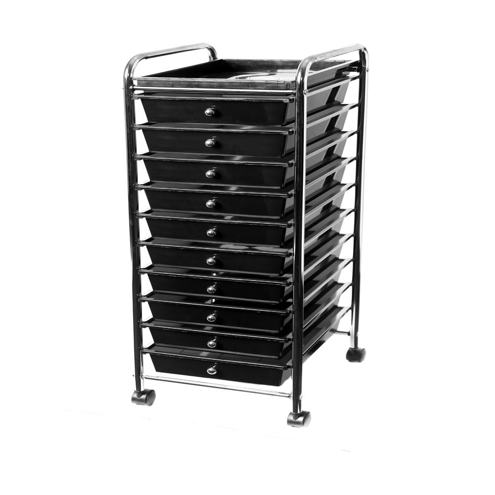 Mind Reader Classify 3 Shelf Mobile Printer Cart In Black Prcart