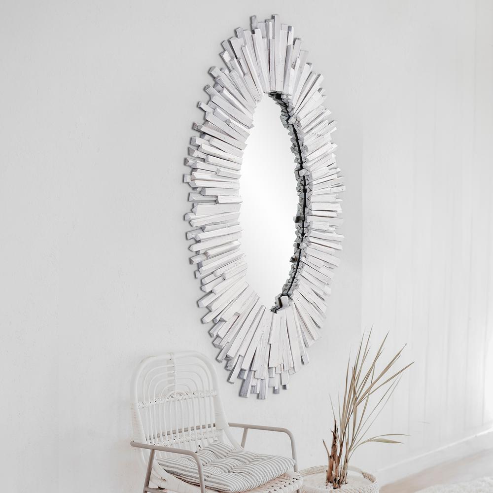 Unbranded Durango White 50 5 In X 31 Coastal Oval Framed Wall Mirror 14342 The Home Depot - Coastal Wall Mirrors Unbranded Durango White 50 5 In X 31 Coastal Oval Framed Wall Mirror 14342 The Home Depot - Coastal Wall Mirrors