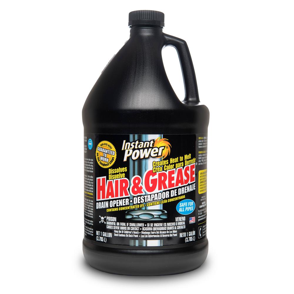 Instant Power 128 oz. Hair and Grease Drain Cleaner-1972 - The Home Depot