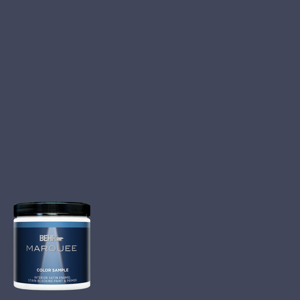 BEHR MARQUEE 8 oz. S5307 Dark Navy Satin Enamel Interior/Exterior