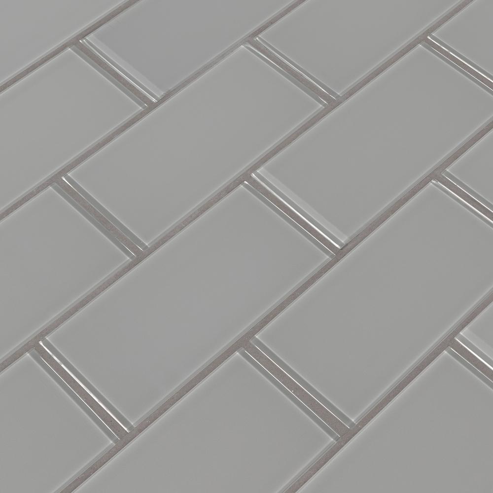 Msi Oyster Gray 3 In X 6 Glossy Gl Wall Tile 1 Sq Ft X 6 In Glossy Gl Wall Tile