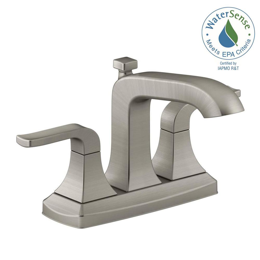 Bathroom Faucets Brushed Nickel delta everly 4 in. centerset 2-handle bathroom faucet in Bathroom Faucets Brushed Nickel delta everly 4 in. centerset 2-handle bathroom faucet in