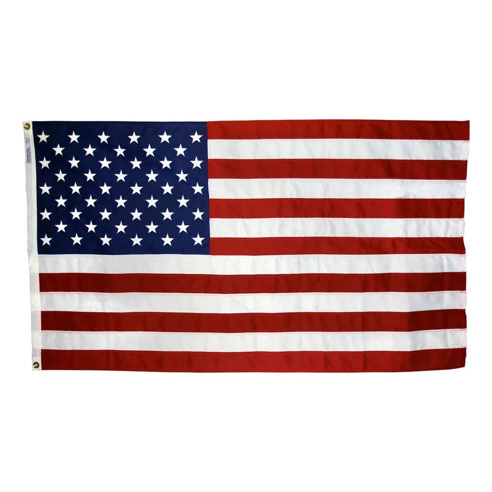 Tough-Tex 4 ft x 6 ft Flag for High Winds Polyester American U.S
