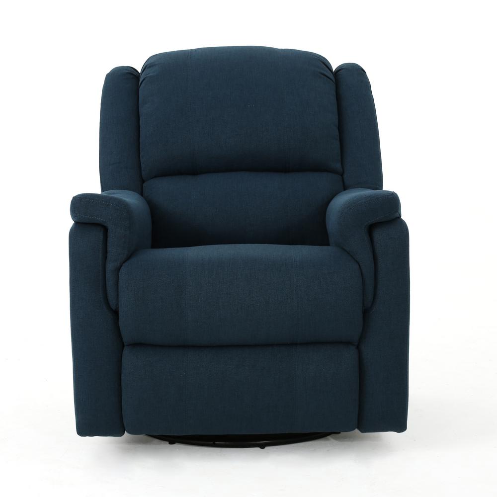 Jennette Navy Blue And Black Tufted Swivel Gliding Recliner-14963 - The ...