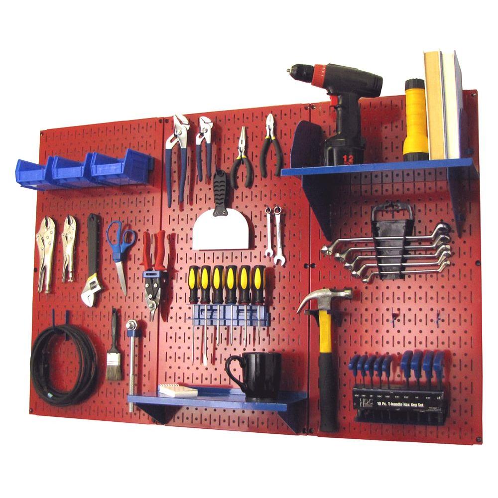Wall Control 32 in. x 48 in. Metal Pegboard Standard Tool Storage Kit