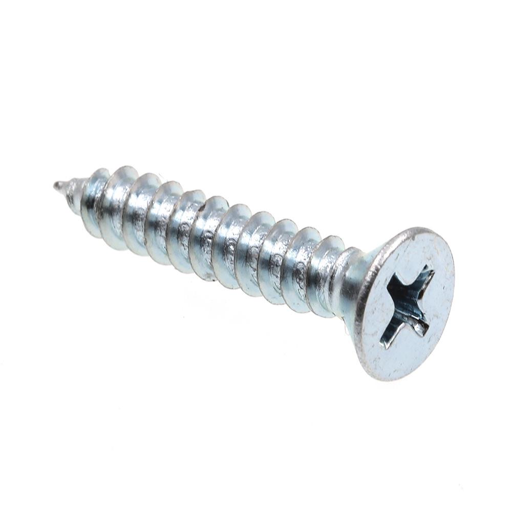 Flat Head Phillips 10 X 1 in Prime-Line 9017040 Sheet Metal Screw Pack ...