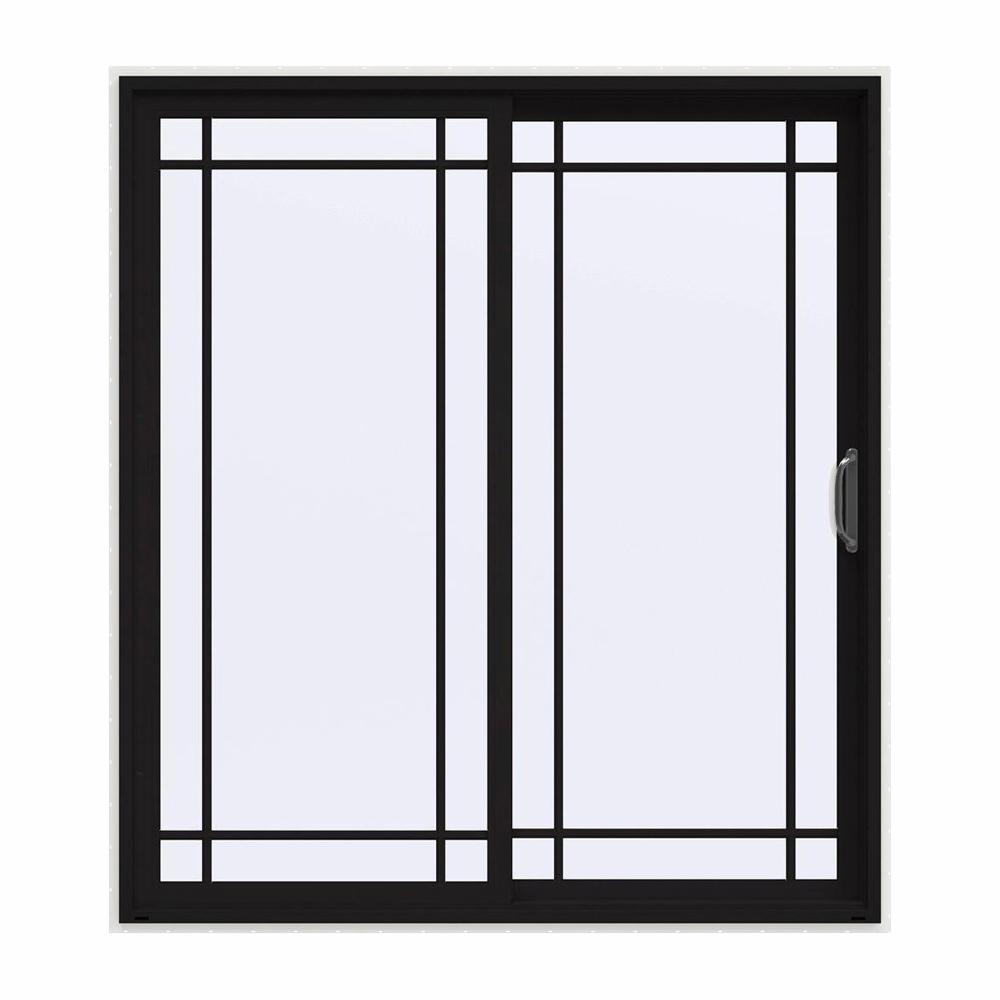 JELD-WEN 72 In. X 80 In. V-4500 Contemporary Black FiniShield Vinyl ...