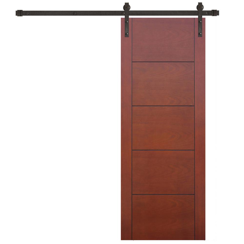 Medium Mahogany Barn Doors Interior Closet Doors The Home