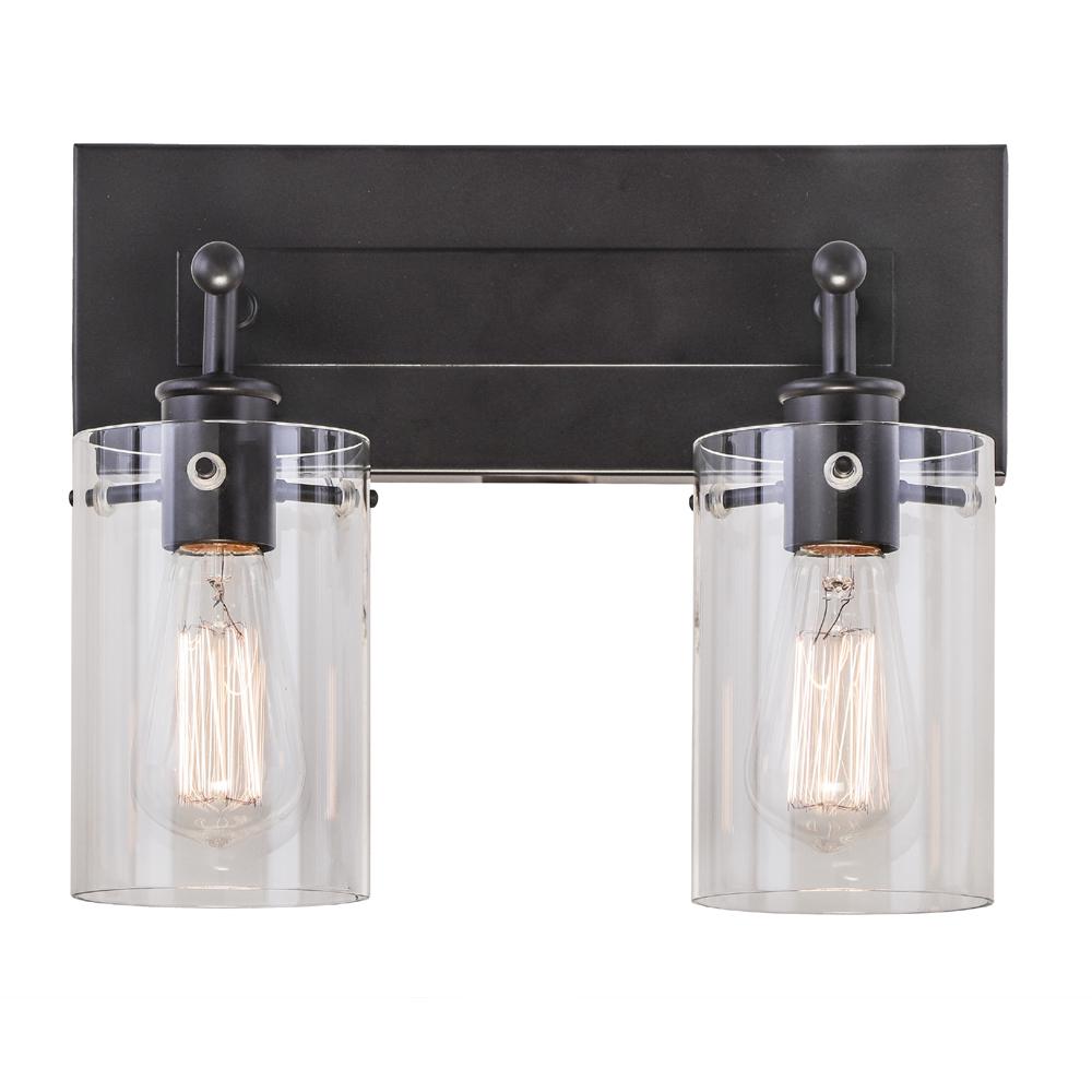 Hampton Bay Regan 21 in. 3Light Espresso Vanity Light with Clear Glass ShadesDS19267 The