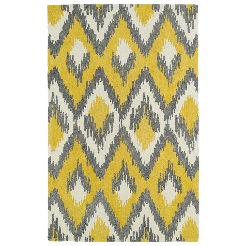 Kaleen Glam Yellow 8 ft. x 10 ft. Area RugGLA0328 8 X 10 The Home Depot