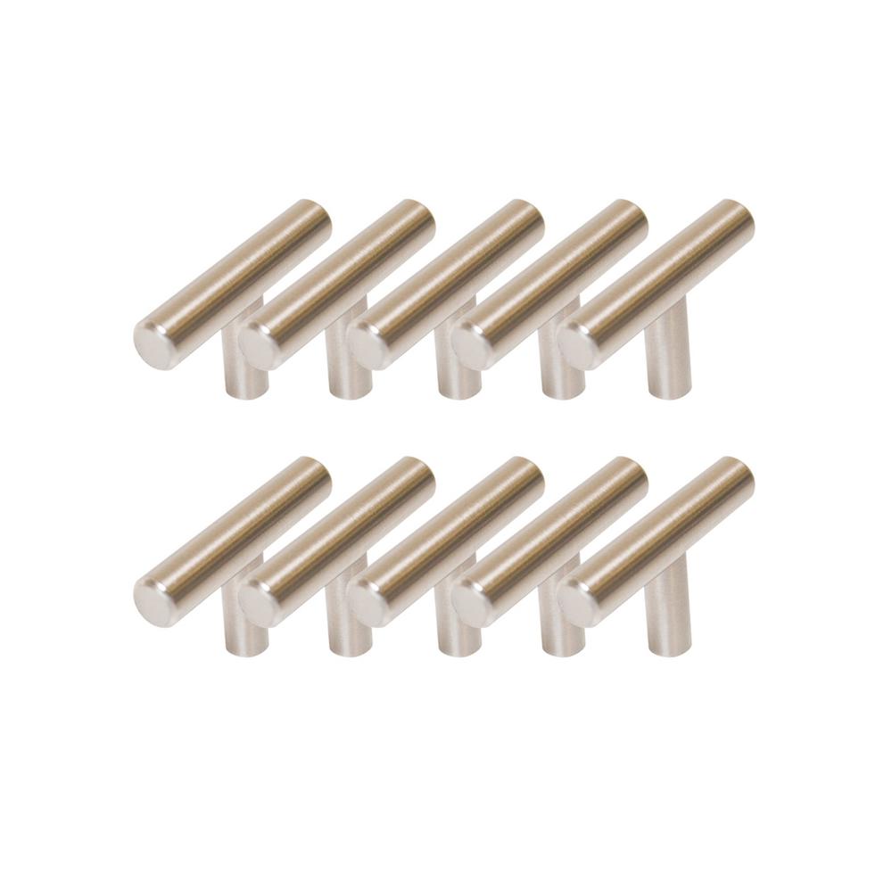 Design House 1.54 in. Stainless Steel TPull Knob Value Pack