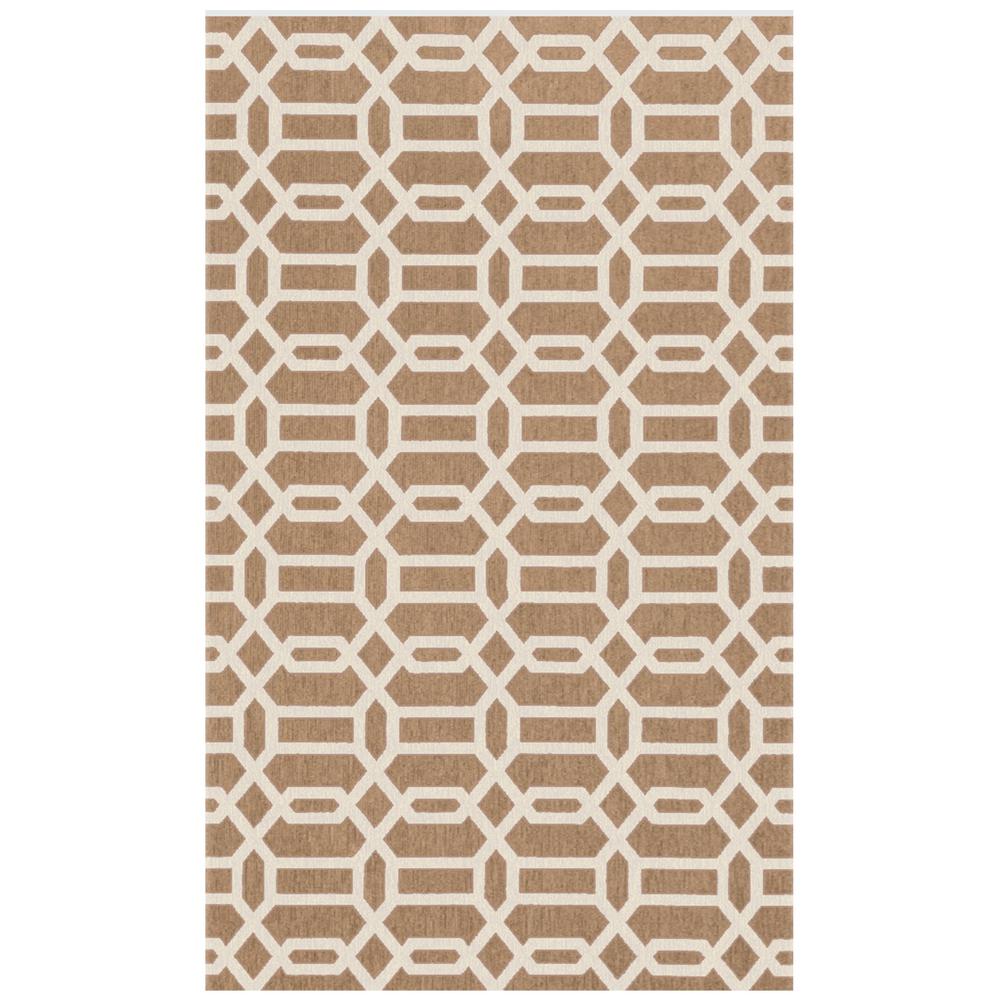 Ruggable Washable Fretwork Rich Tan 3 ft. x 5 ft. Stain Resistant Area