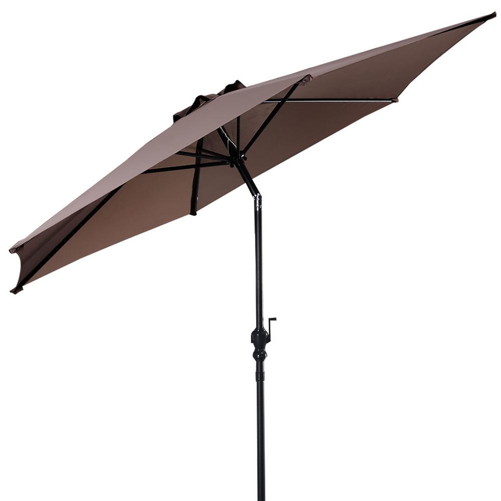 Boyel Living 9 Ft Cantilever Outdoor Patio Umbrella With Crank In Tan Wf Op2806tn The Home Depot