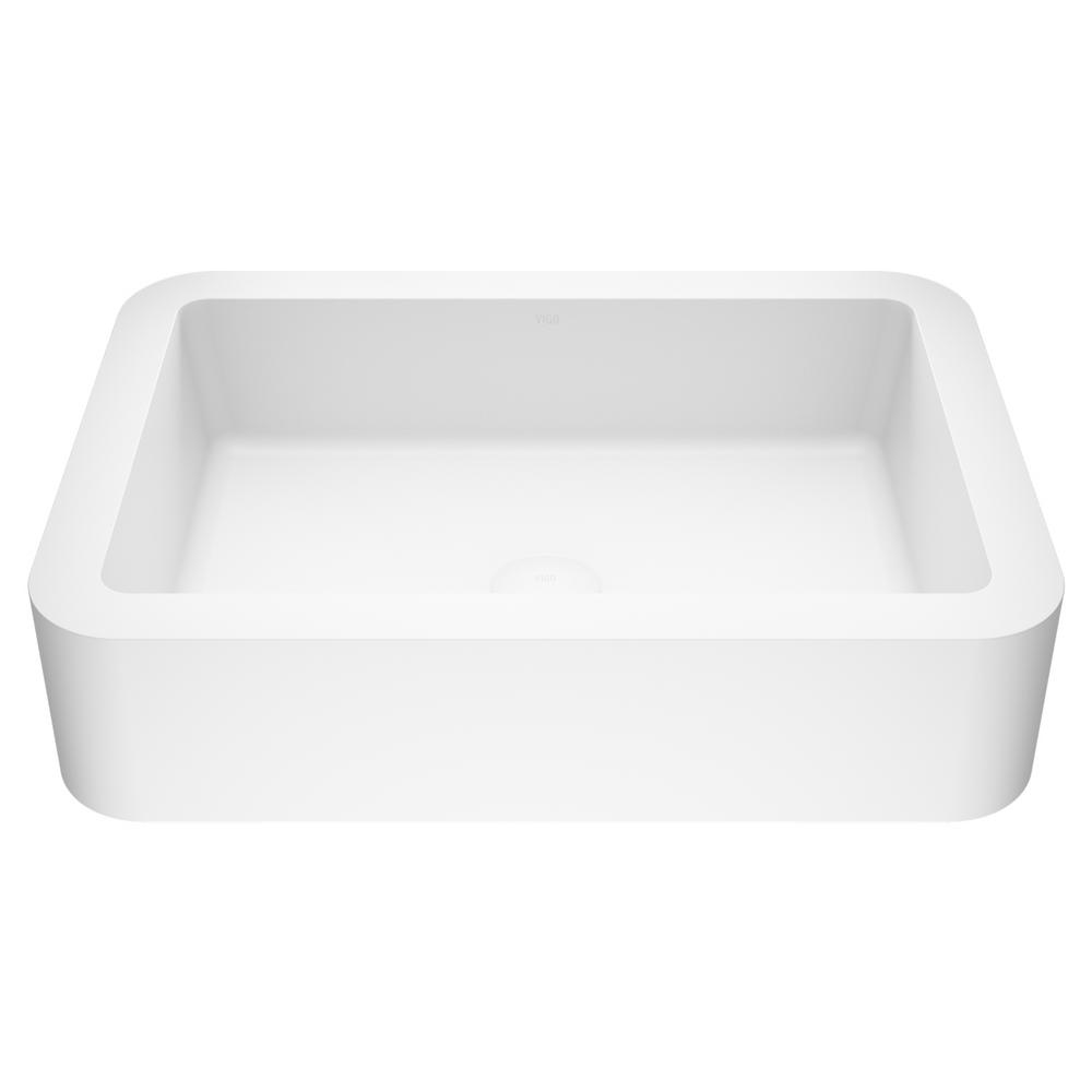 Vessel Sinks Bathroom The Home Depot Vigo Petunia Matte Stone Vessel Bathroom Sink