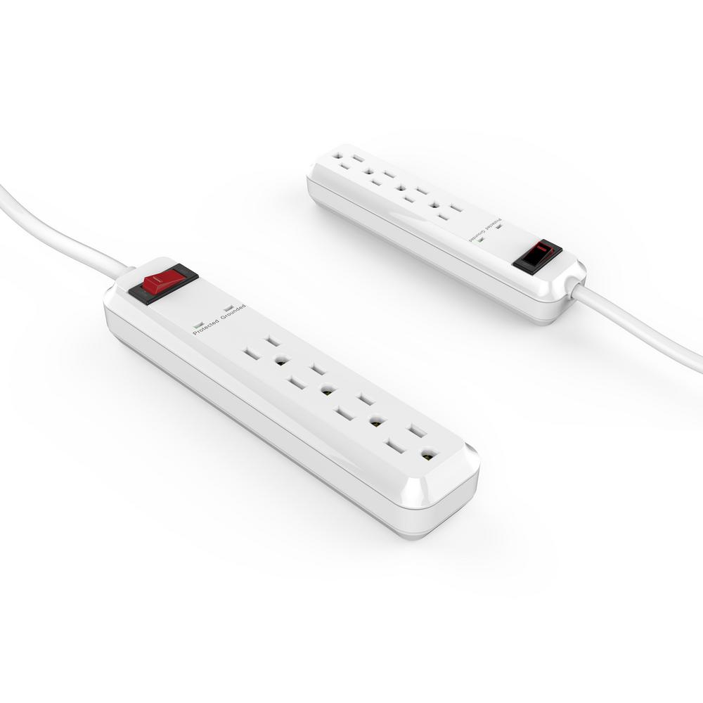 Power Strip with Circuit Breaker Switch and 24 Hour Timer 8 Outlets 120 Volt