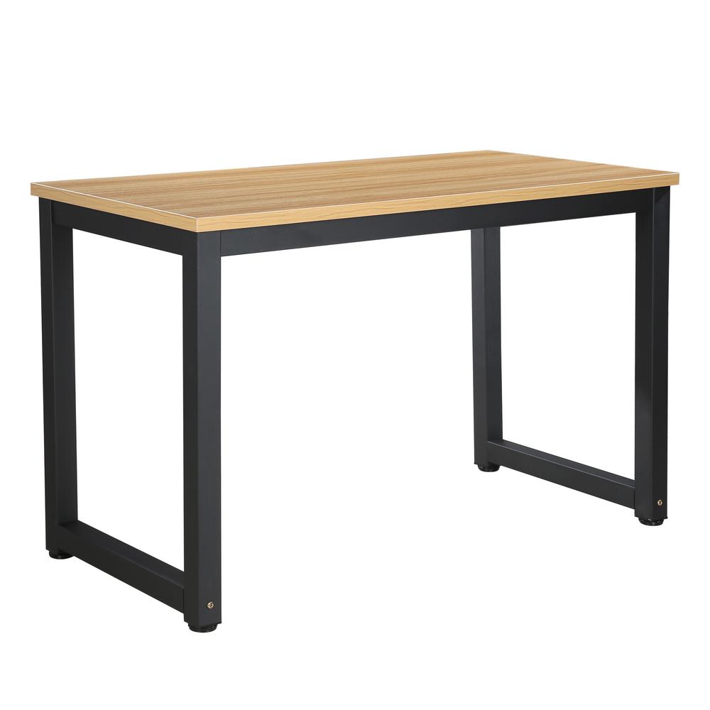 Poly And Bark Daria Natural Black Office Desk Hd 322