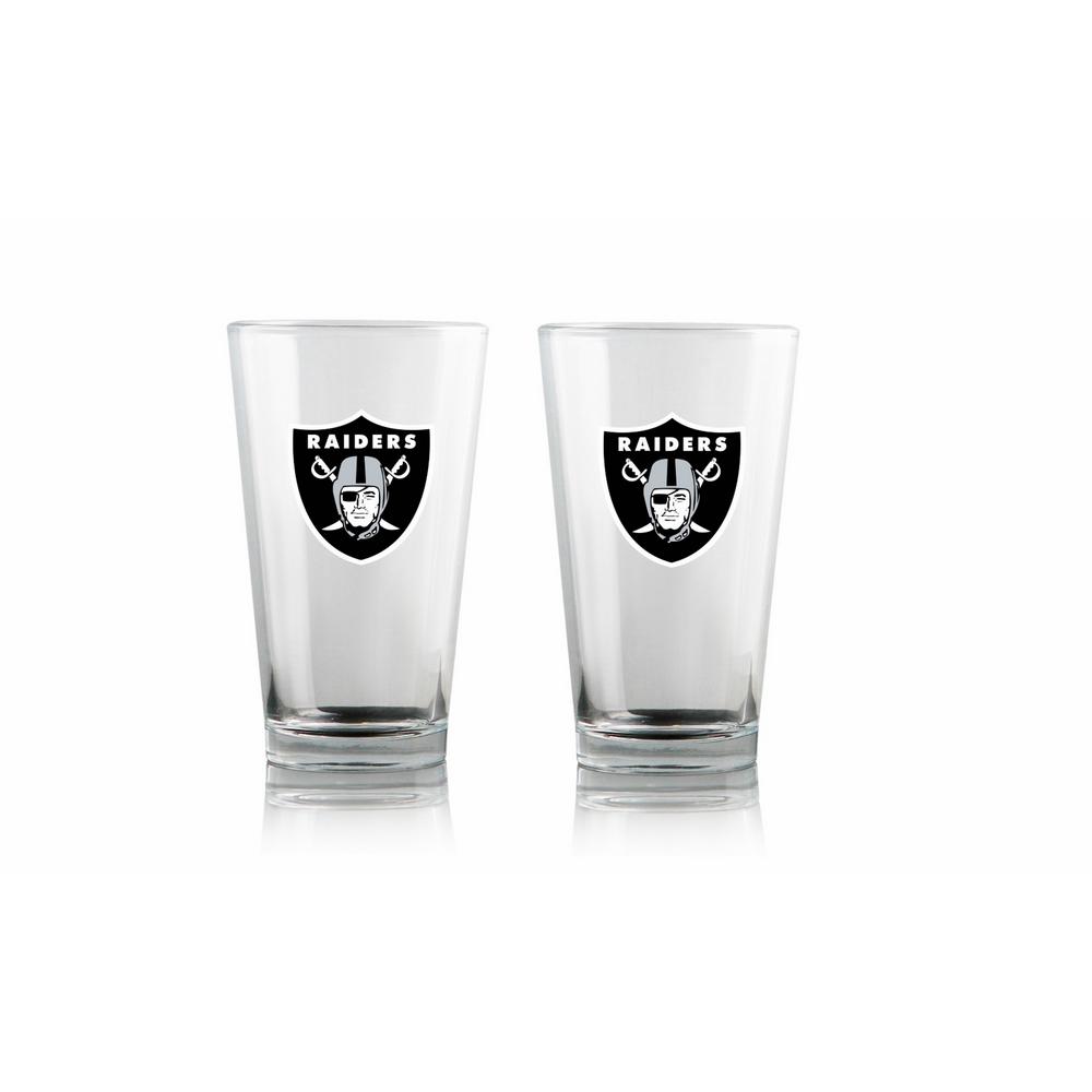 16 fl. oz. Las Vegas Raiders Pint Beer Glass (Set of 2) LGHC120-2 - The ...
