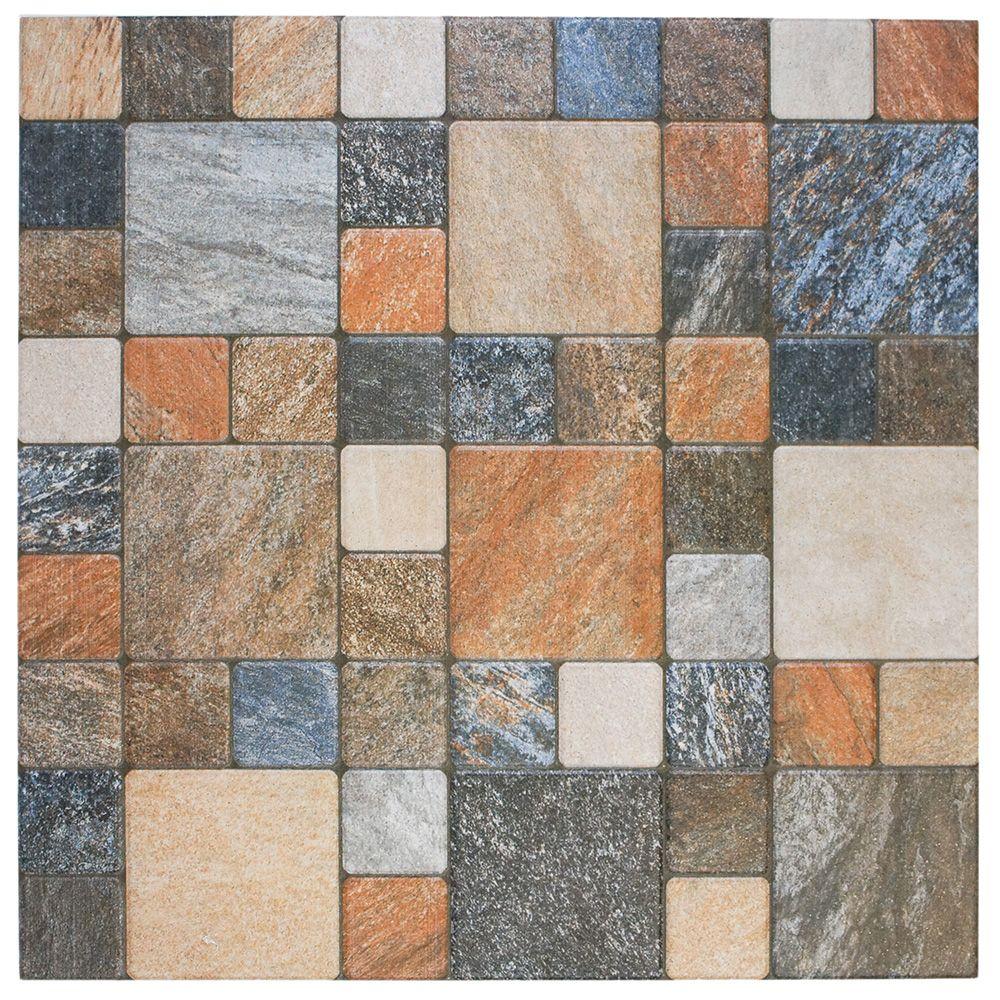 Floor 12x12 Merola Tile Porcelain The Home Depot Atlas Por Rustico 12 1 4 In X