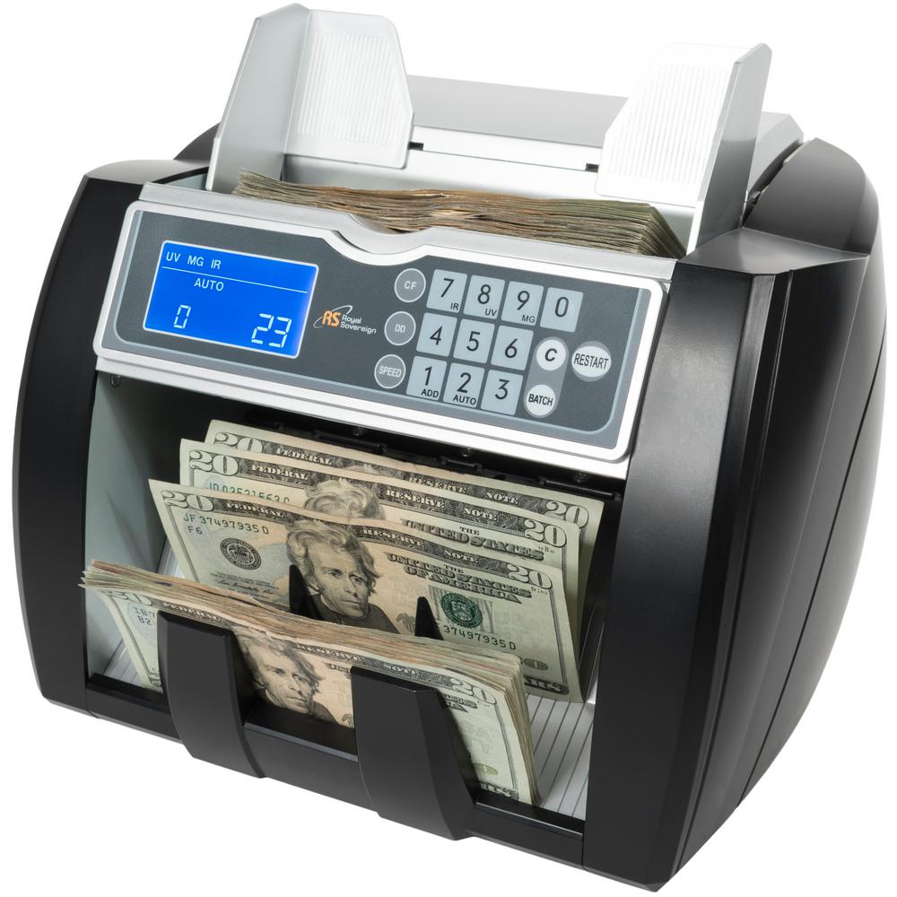 Royal Sovereign Back-Load High Speed Bill Counter W//Counterfeit Detection RBC-100