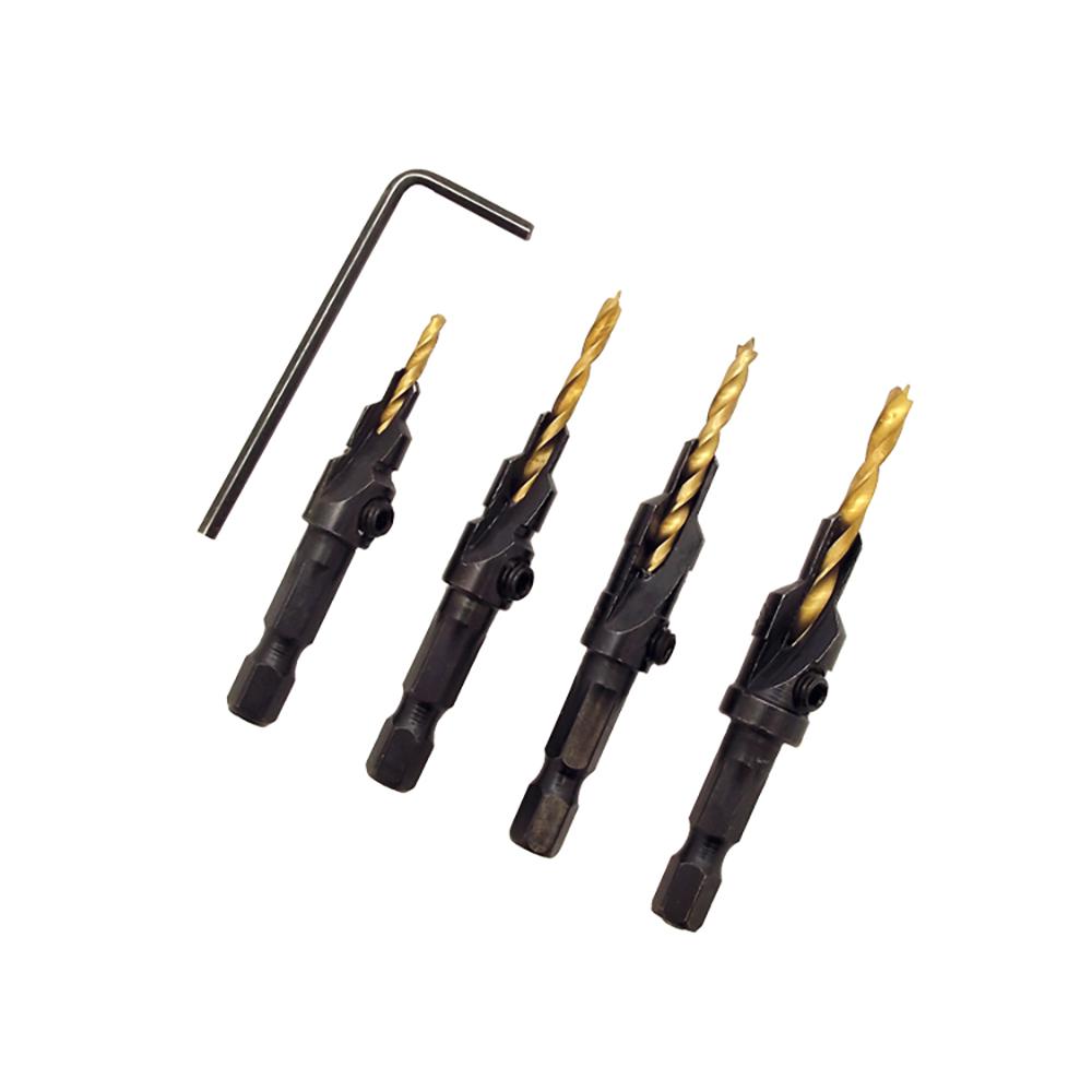 8 PCS Countersink Drill Bit ZoomSky Woodworking Chamfer Counter Bit Set 3//4//5//6//