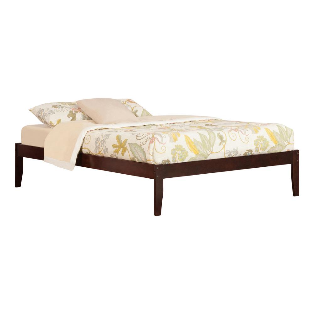 Atlantic Furniture Concord Walnut Queen Platform Bed with Open Foot BoardAR8041004 The Home Depot