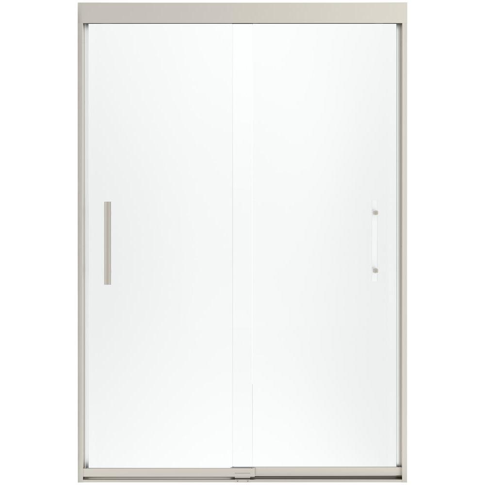 Sterling Finesse 47 5 8 In X 70 1 16 In Heavy Sliding Shower Door In Nickel With Handle