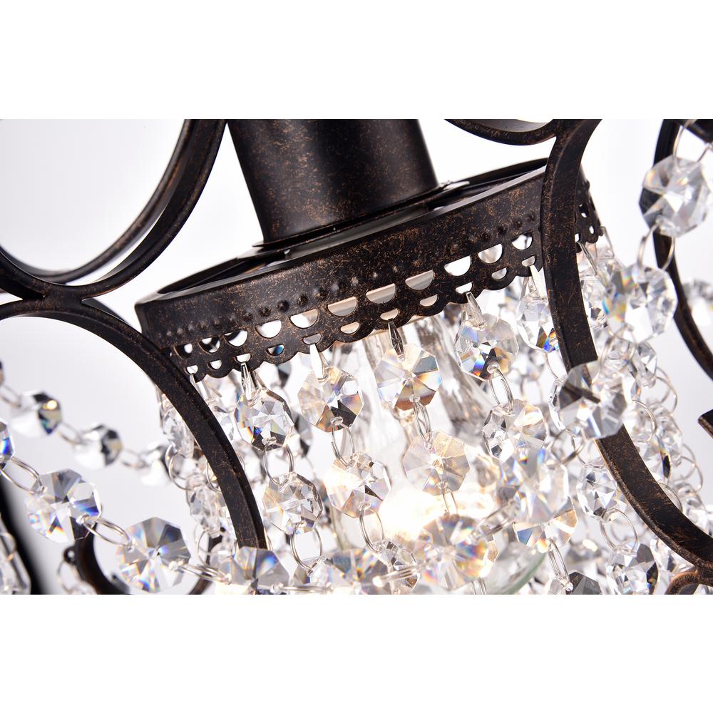 Glam Lighting Edvivi Lighting EPC5013AB Edvivi Amorette 1-Light Antique Bronze Finish Mini Pendant Chandelier Wrought Iron Ceiling Fixture