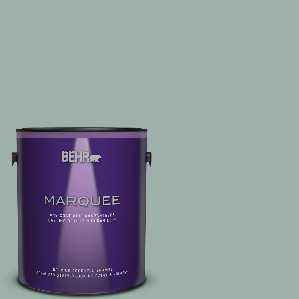 BEHR MARQUEE 1 gal. 490F4 Gray Morning Eggshell Enamel Interior Paint