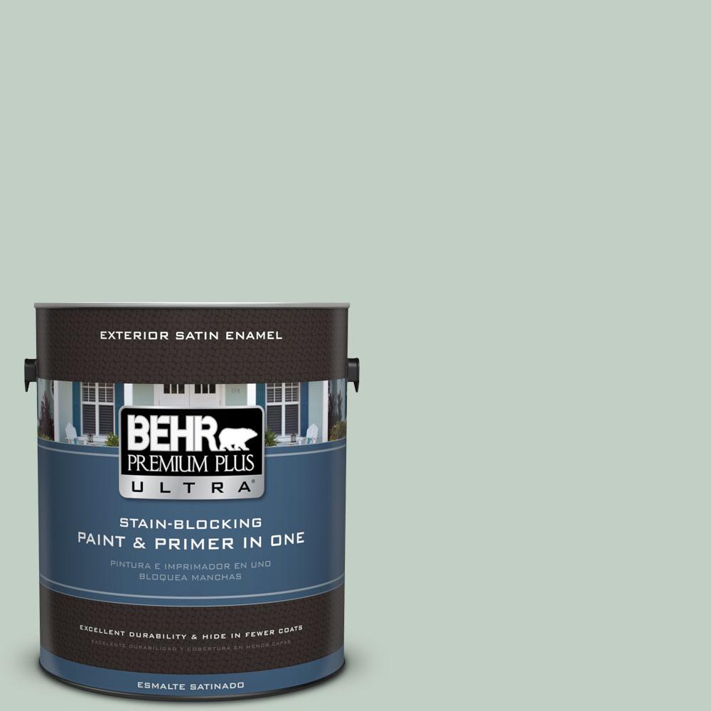 BEHR Premium Plus Ultra 1gal. PPU1113 Frosted Jade Satin Enamel