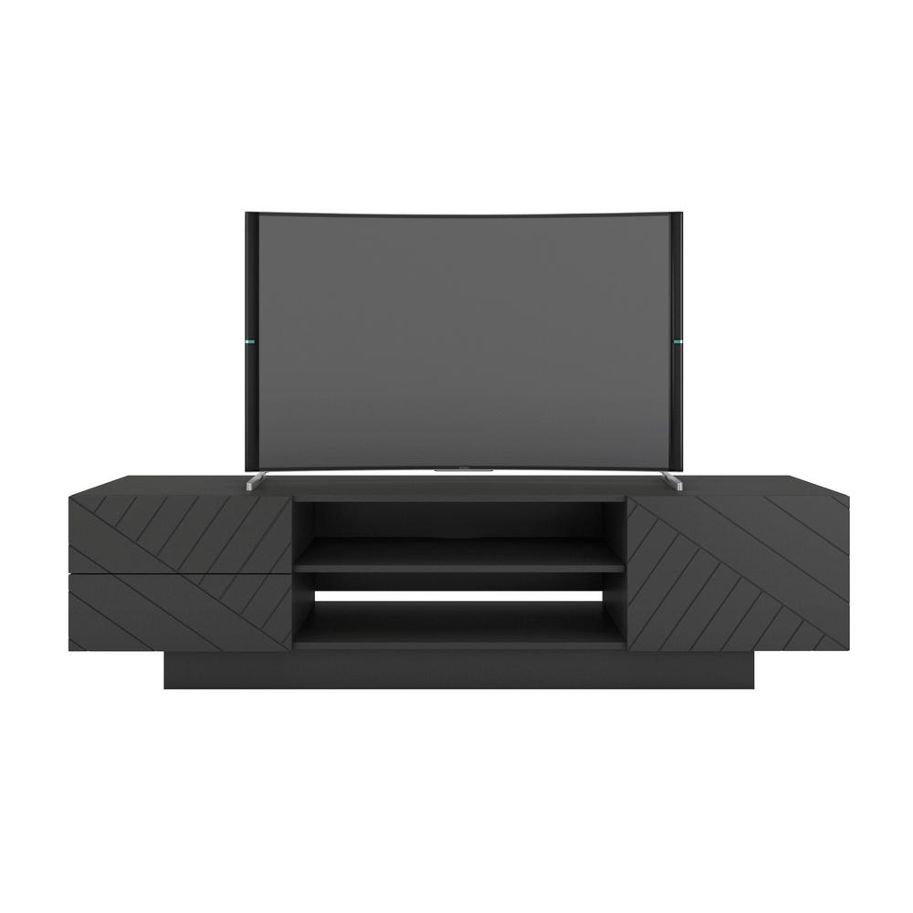Megalak Finition Inc Galleri Charcoal Grey 72 In Tv Stand