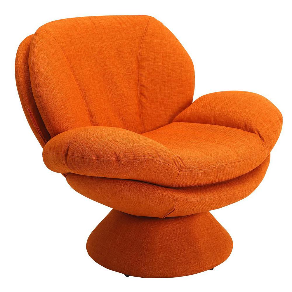 Swivel Orange Fabric Accent Chairs The Home Depot Comfort Chair Rio Owaga Orange Fabric Leisure