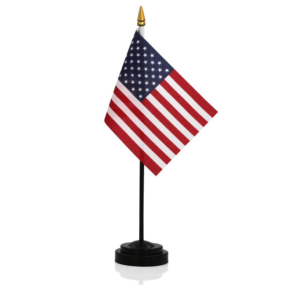 Anley 4 In X 6 In Miniature American Us Desktop Flag Usa Deluxe