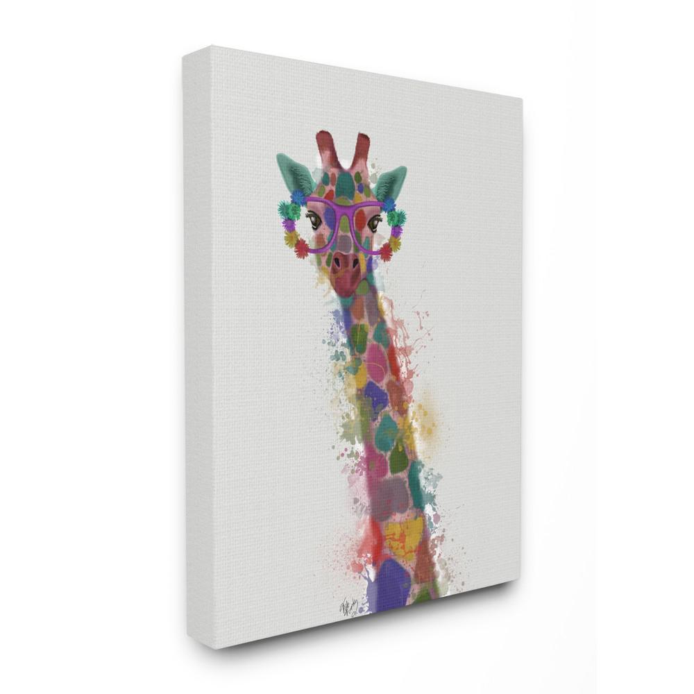 The Stupell Home Decor Collection 30 In X 40 Rainbow Splash The Stupell Home Decor Collection 30 In X 40 Rainbow Splash Giraffe