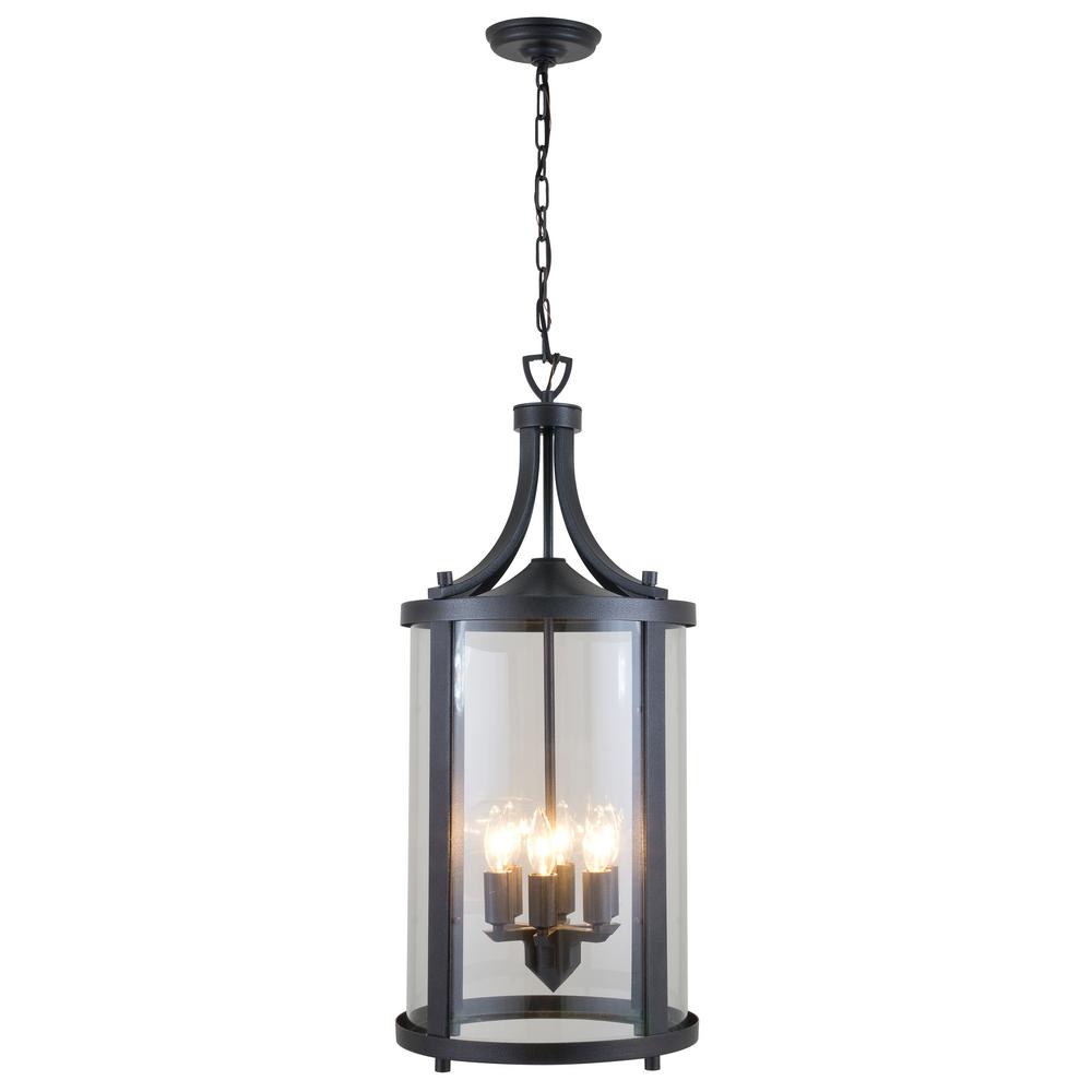 Outdoor Lanterns Ceiling Lighting The Antonia Hammered Black 6 Light Hanging Lantern