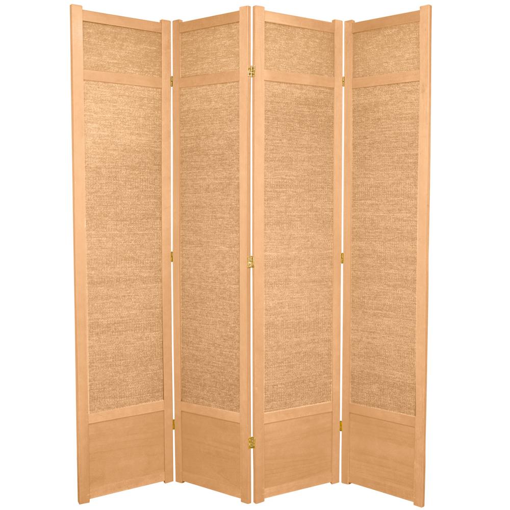 Oriental Furniture 7 Ft Natural 4 Panel Room Divider 84jute Nat 4p Natural 4 Panel Room Divider