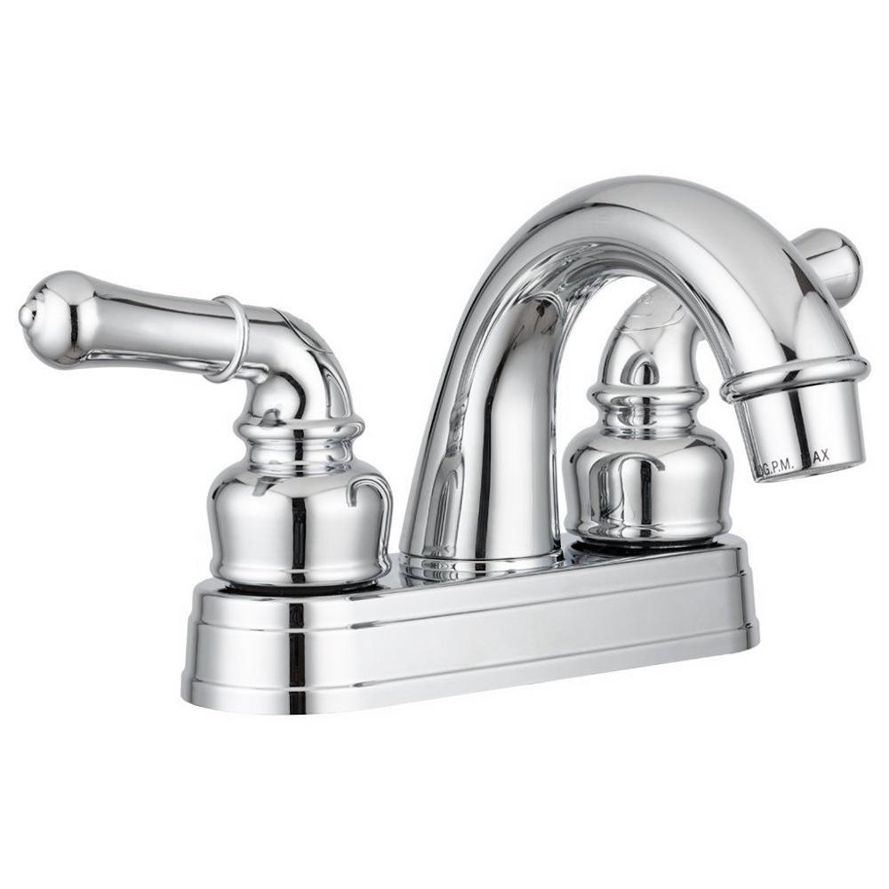 MOEN Eva 4 in. Centerset 2Handle HighArc Bathroom Faucet in Chrome