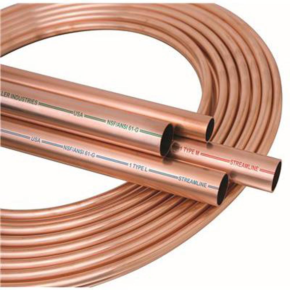 Mueller Streamline 3/4 in. x 20 ft. Copper Type M Pipe-MH06020 - The 3 4 Od Soft Copper Tubing Home Depot