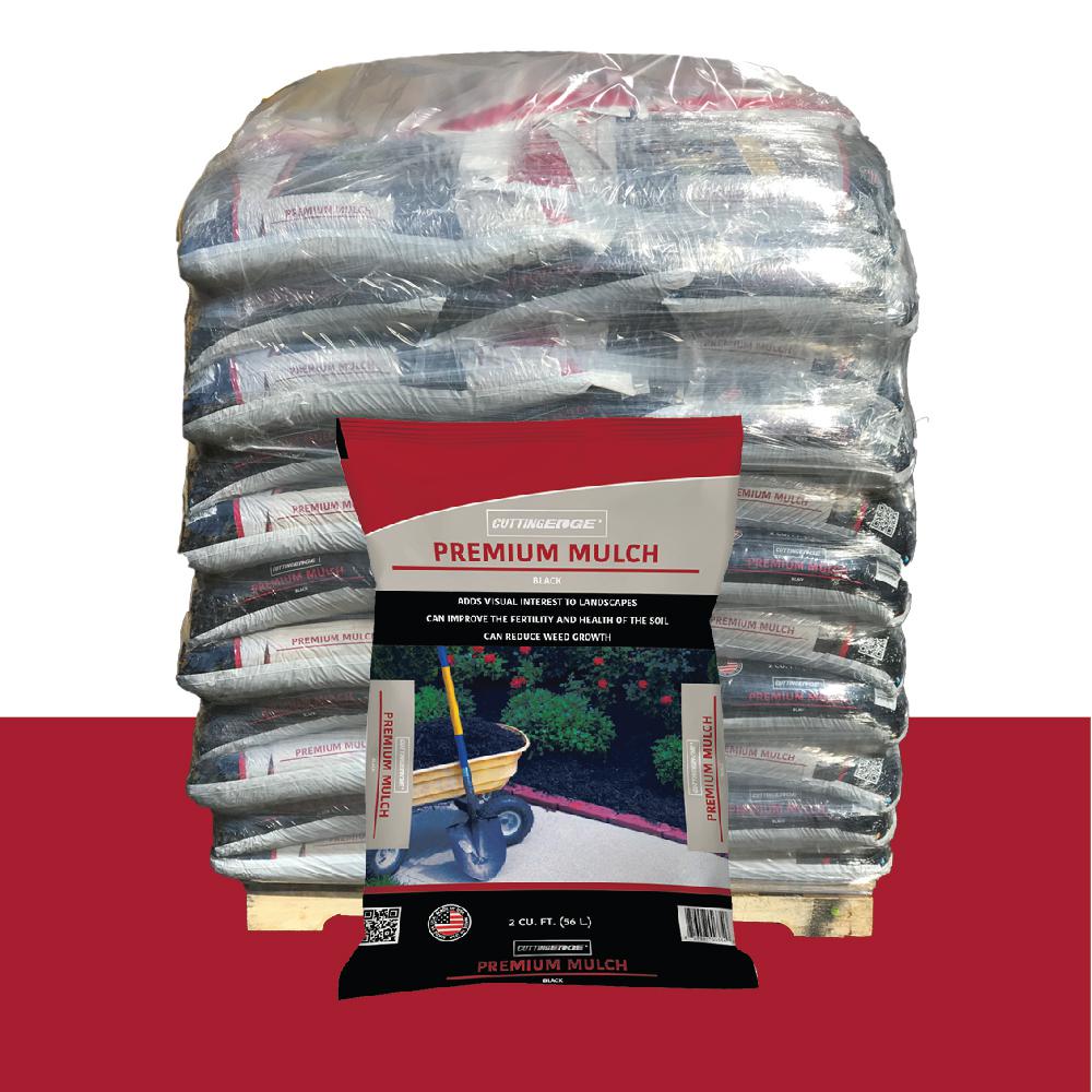 2 Cu Ft Premium Quality Black Mulch Pallet