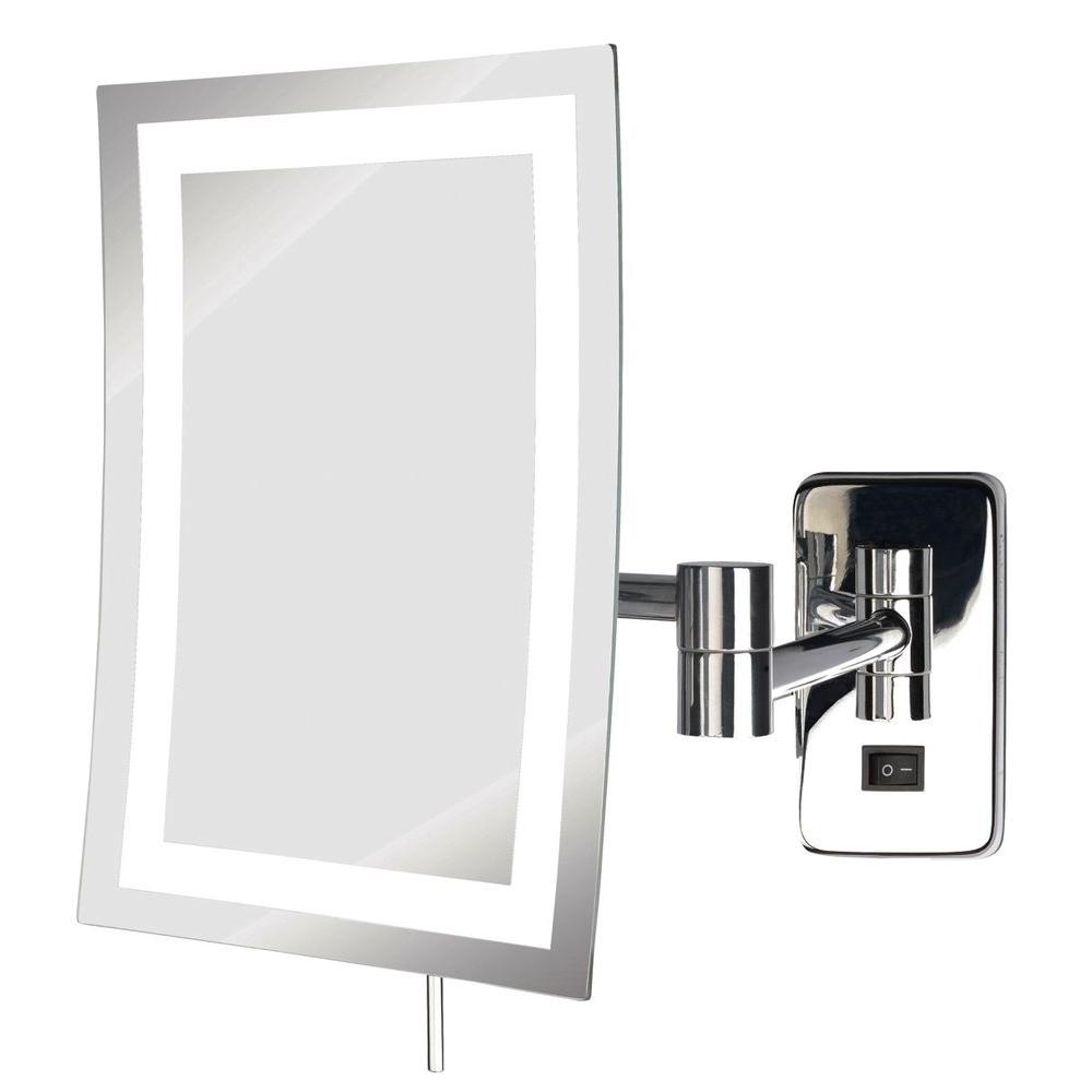 SEE ALL 6 in. x 9 in. Frameless LED Lighted Wall Mounted Makeup 