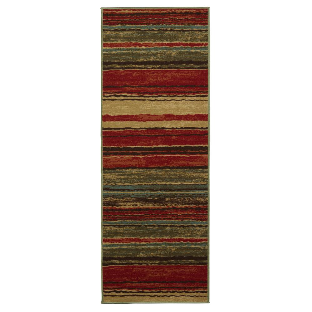 Anne Collection Wavy Stripes Design Multi 3 Ft X 10 Non Skid Anne Collection Wavy Stripes Design Multi 3 Ft X 10 Non Skid