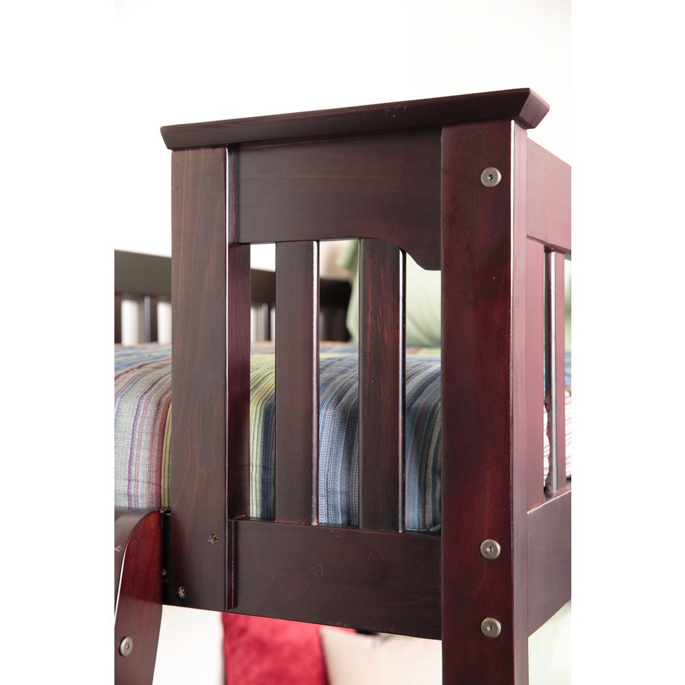 American Furniture Classics Merlot Twin Over Twin Solid Pine