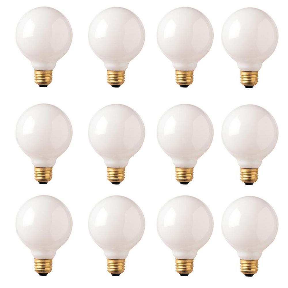 Bulbrite 25Watt G30 White Dimmable Warm White Light Incandescent Light Bulb (12Pack)861118