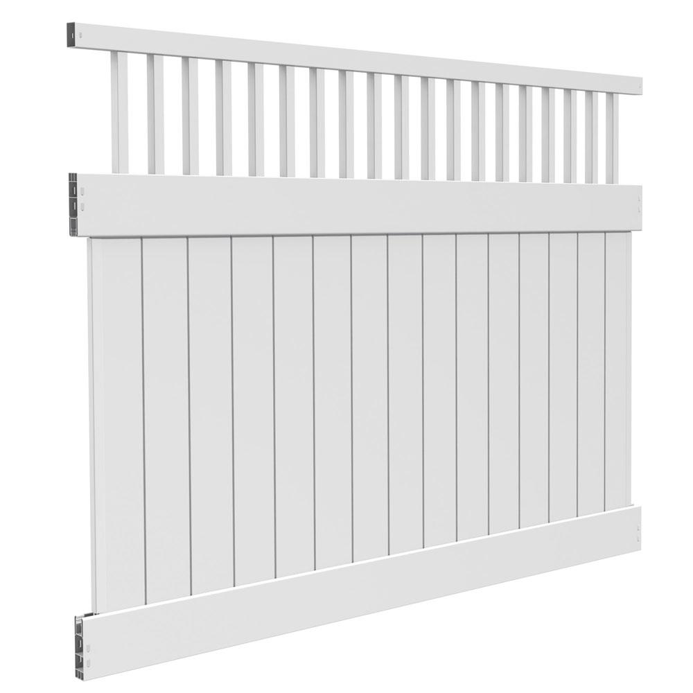 Veranda 6 Ft X 8 Ft Sacramento White Vinyl Fence Panel Kit Brickseek