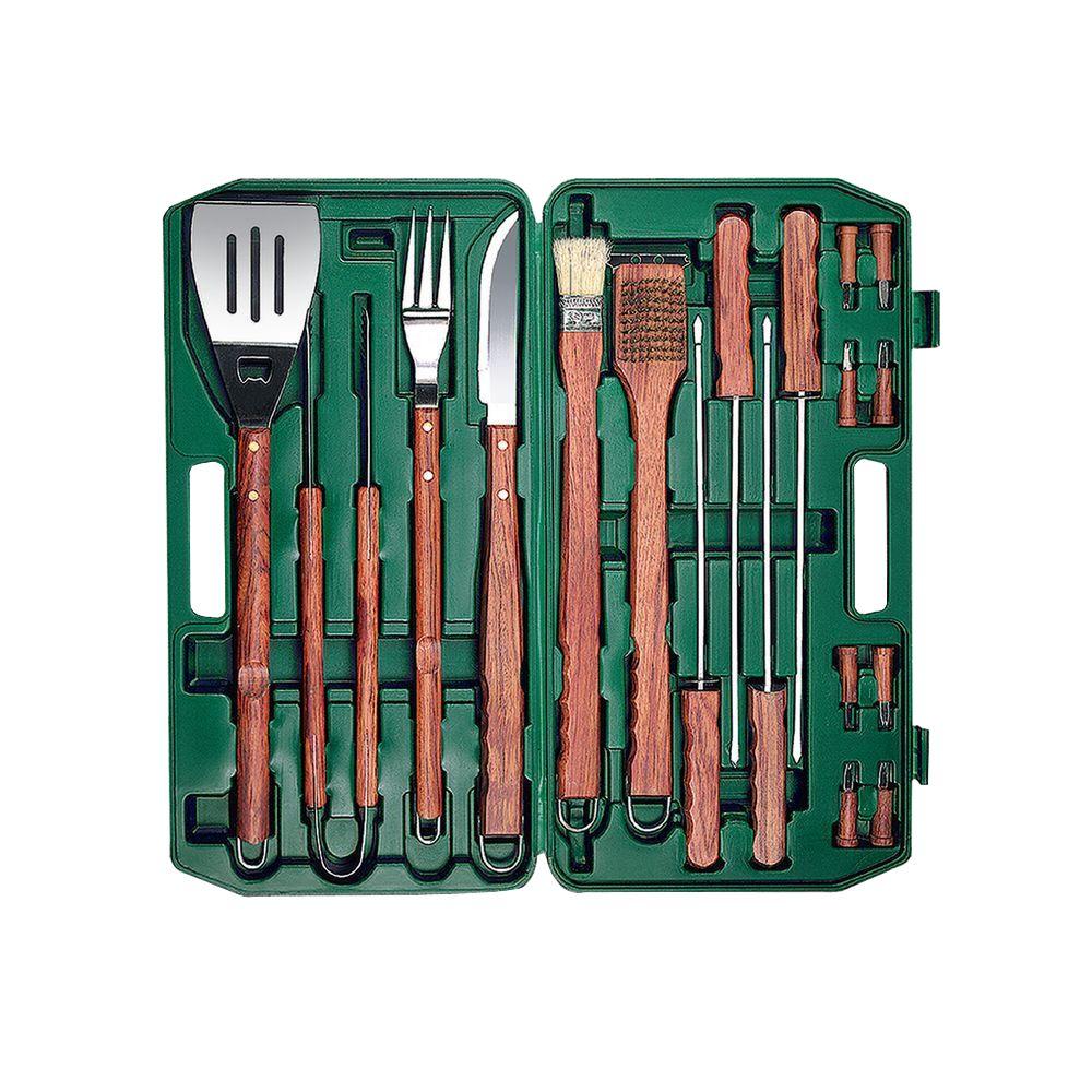 Picnic Time 18 Piece Grill Tool Set With Case 748 00 121 The Home 18 Piece Grill Tool Set With Case