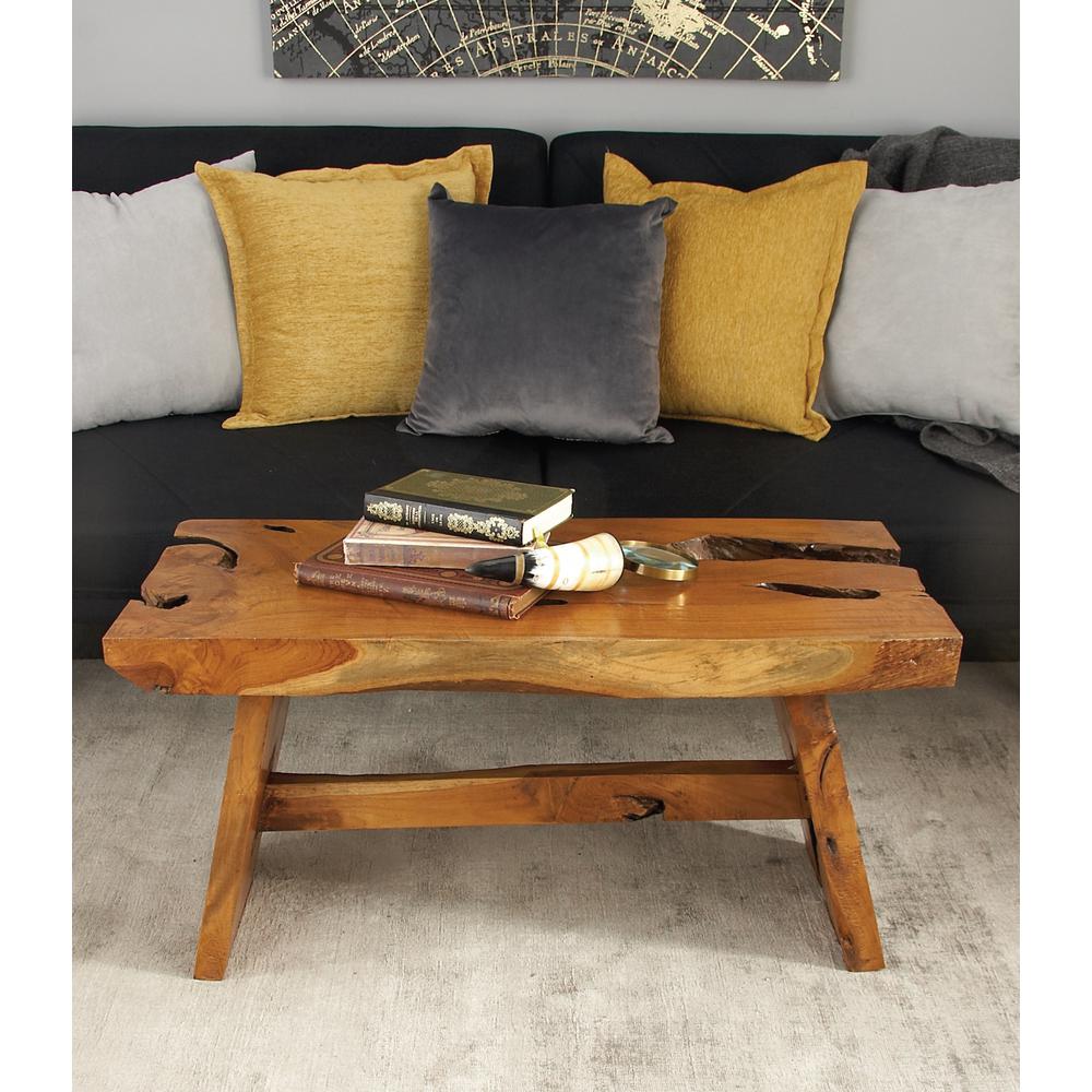 teak wood bench design litton lane distressed brown crosssectional burledged teak wood bench teak wood bench design litton lane distressed brown crosssectional burledged teak wood bench