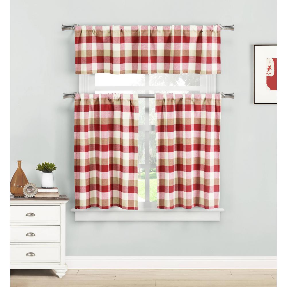 red kitchen curtains near me