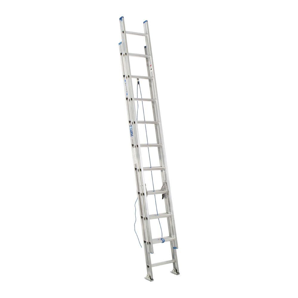 WERNER 20 ft. Aluminum Extension Ladder with 300 lb. Load Capacity Type