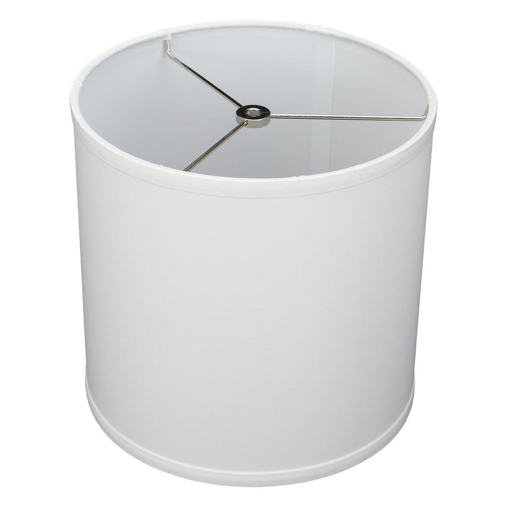 Fenchelshades Com Fenchel Shades 10 In Top Diameter X H Bottom White Fabric Drum Lamp Shade Spider Attachment